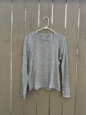 Alex Crane striped linen long sleeve shirt